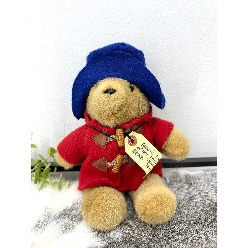10" Paddington Bear Eden small‎ Plush stuffed animal vintage red toggle